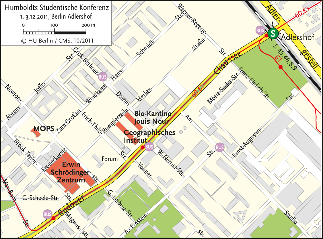 Karte vom Campus Berlin Adlershof